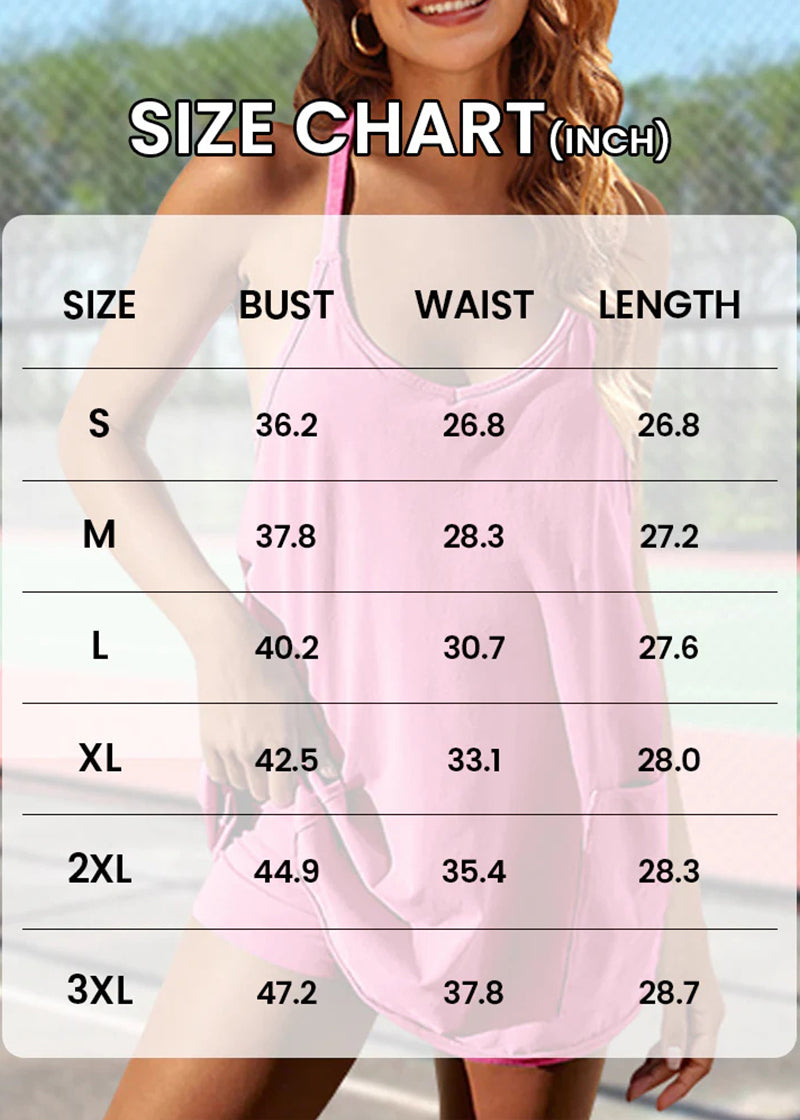 LilyLove® Casual Sleeveless Mini Dress With Built-In Shorts