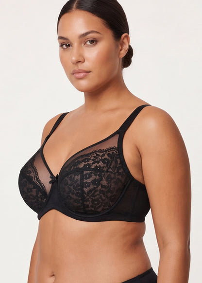 Breathable Lace Underwire Full Coverage Bra