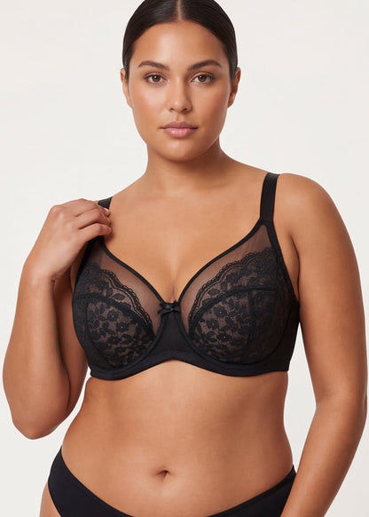 Breathable Lace Underwire Full Coverage Bra