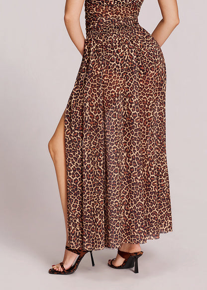 Ringy Sheer Slit Cover-Up Skirt
