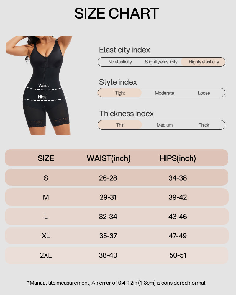 Tummy Control Butt Lifter Shaper with Zipper Crotch Fajas Colombianas