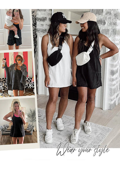 LilyLove® Casual Sleeveless Mini Dress With Built-In Shorts
