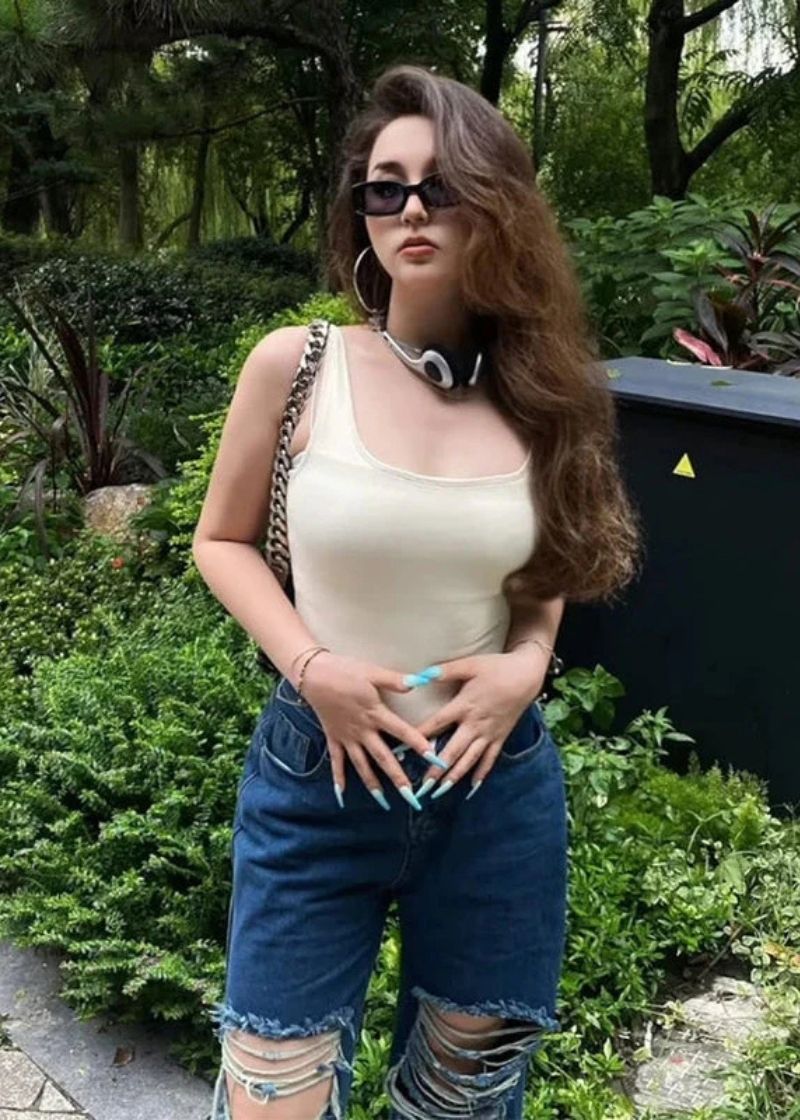 Ribbed Sleeveless Square Neck Tank Top Bodysuit
