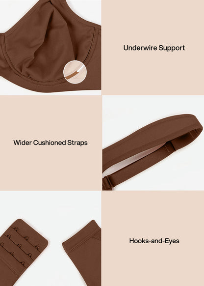 Soft Plus Size Full Coverage Unlined Minimizer Bra