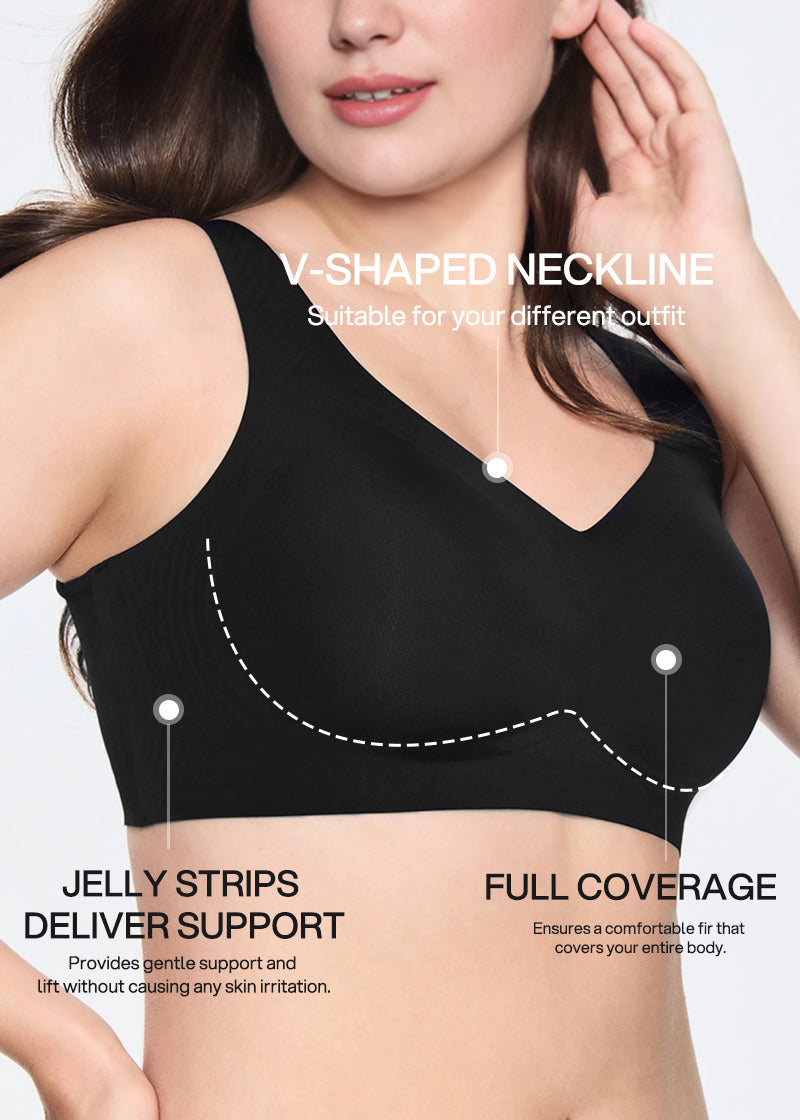 Lifting Wire-Free Antibacterial Jelly Bra