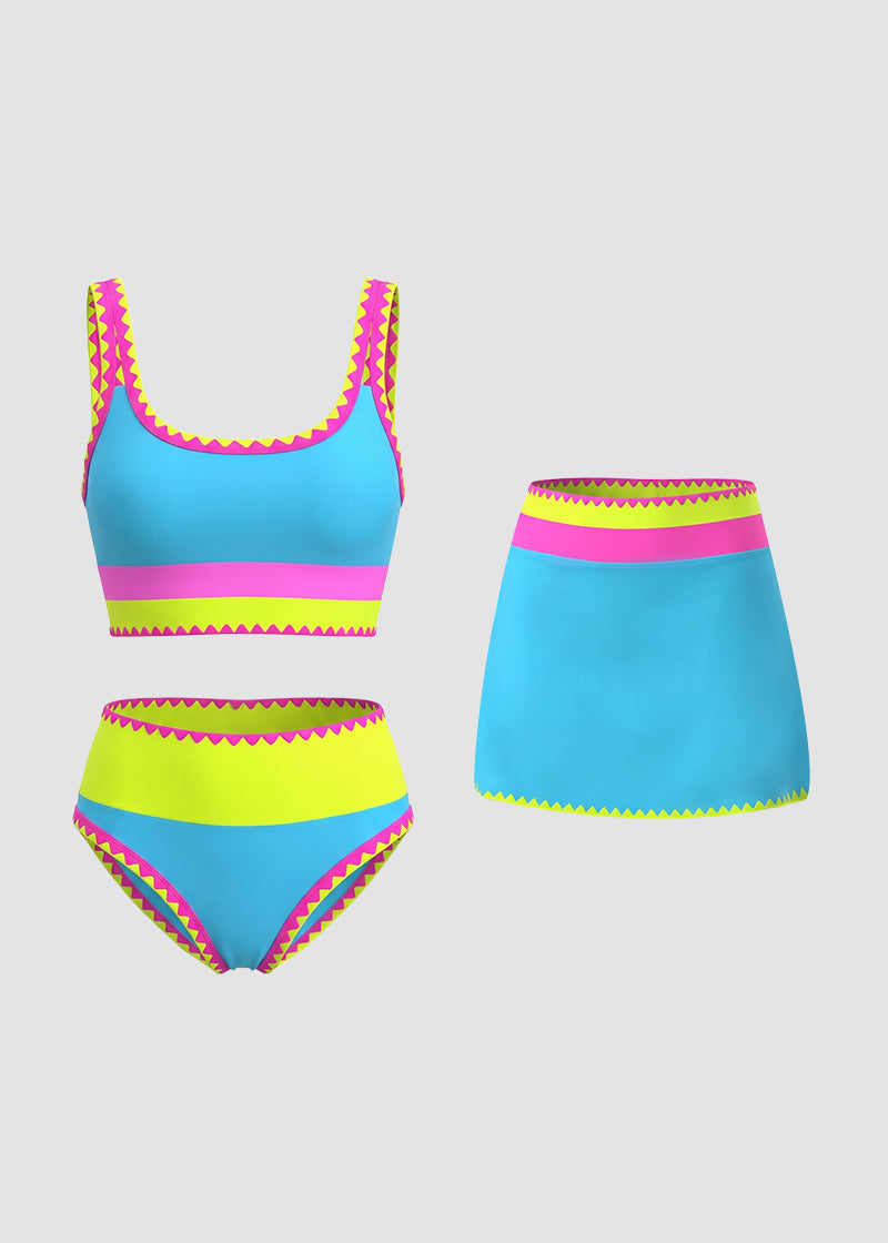 Dopamine Sporty 3 Piece Bikini Sets