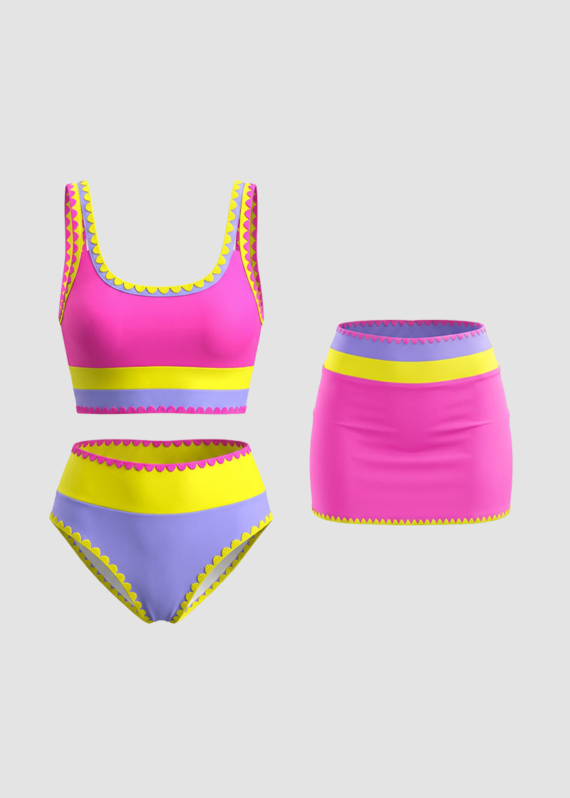 Dopamine Sporty 3 Piece Bikini Sets