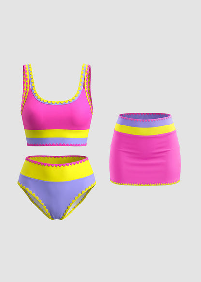 Dopamine Sporty 3 Piece Bikini Sets