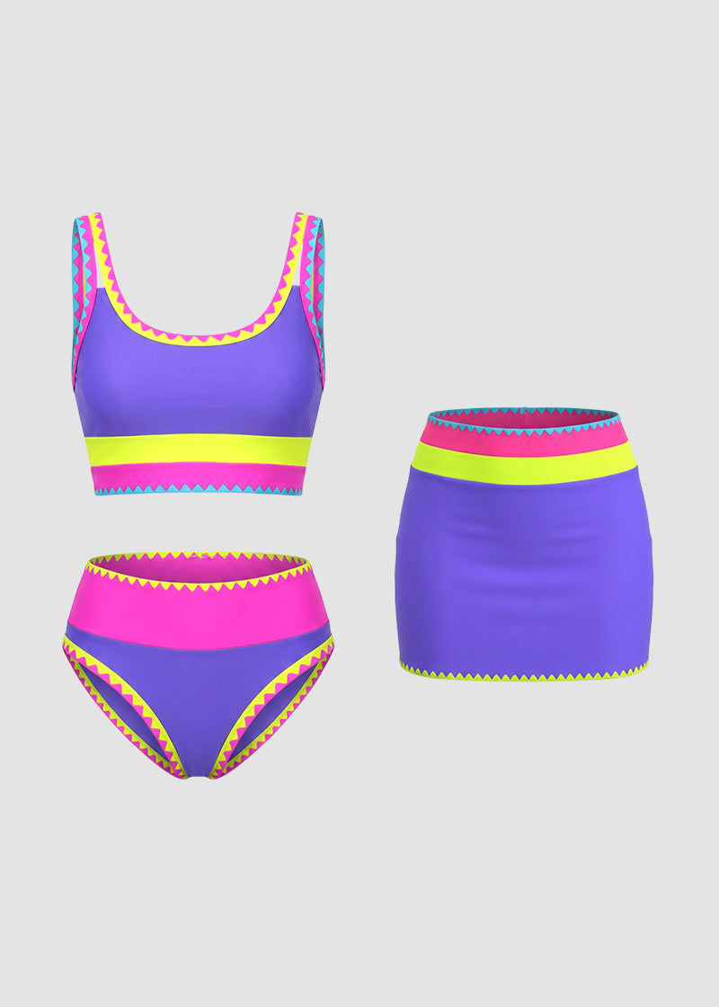 Dopamine Sporty 3 Piece Bikini Sets