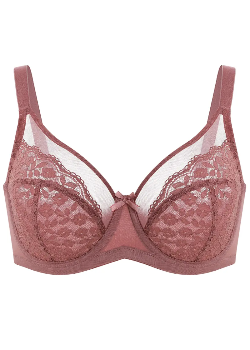 Breathable Lace Underwire Full Coverage Bra