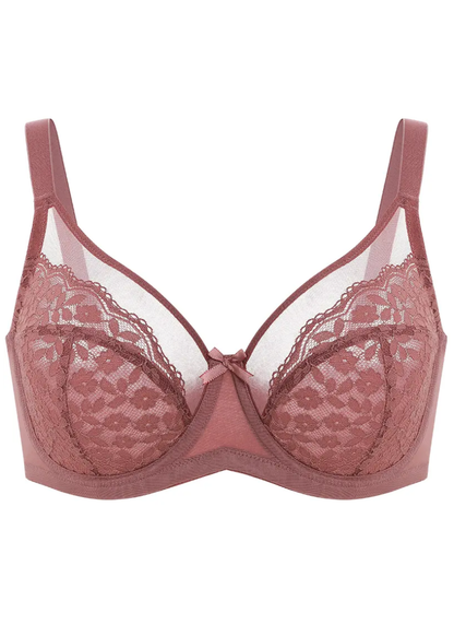 Breathable Lace Underwire Full Coverage Bra