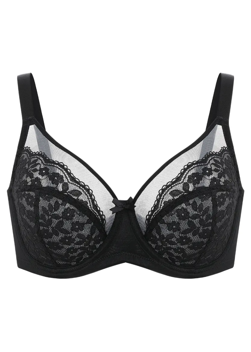 Breathable Lace Underwire Full Coverage Bra