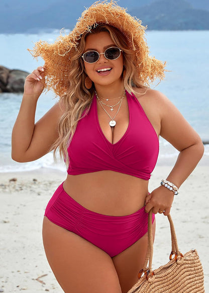 Tummy Control Bathing Suits Modest High Waisted Bikini Sets