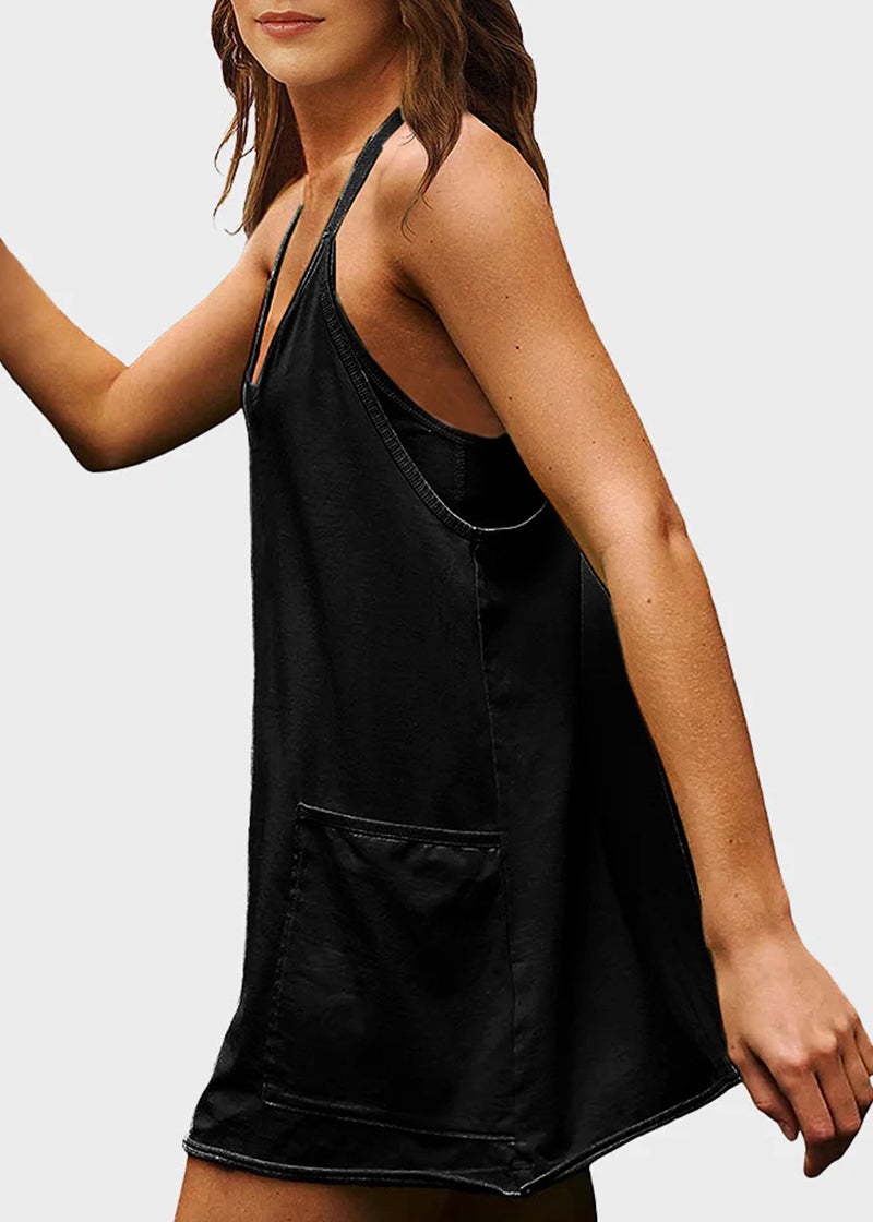 LilyLove® Casual Sleeveless Mini Dress With Built-In Shorts