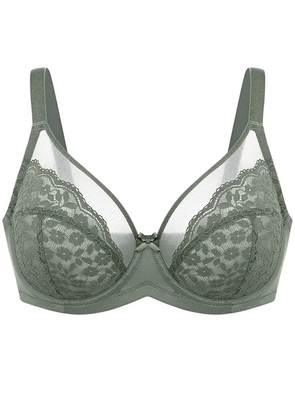 Breathable Lace Underwire Full Coverage Bra