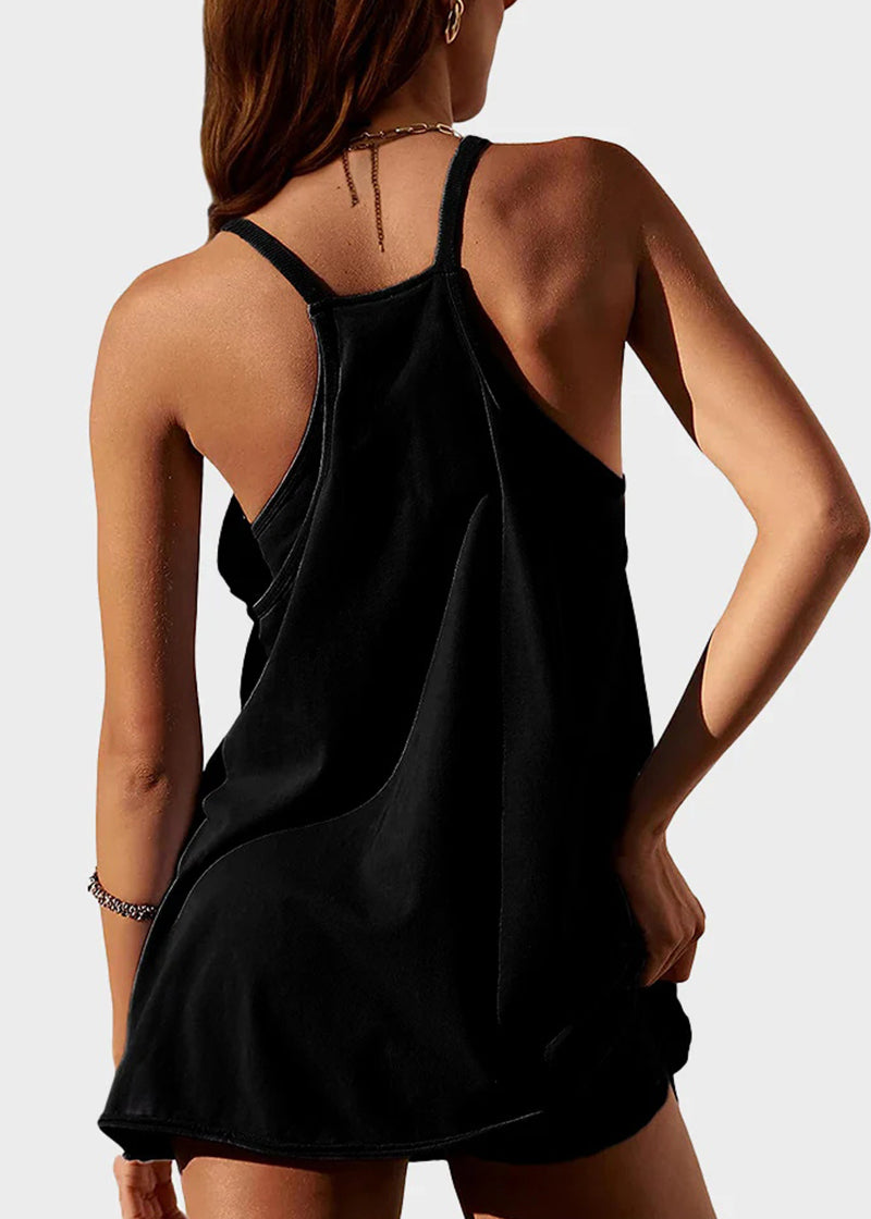 LilyLove® Casual Sleeveless Mini Dress With Built-In Shorts