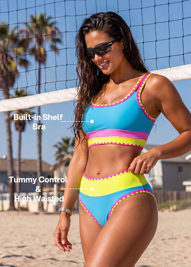 Dopamine Sporty 3 Piece Bikini Sets