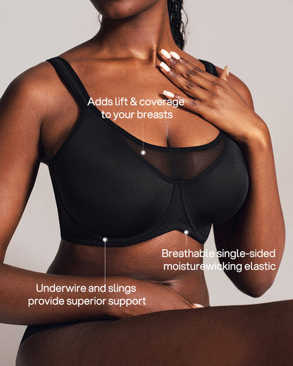 BOGO🔥Mesh Cooling Full Coverage Minimizer Bra