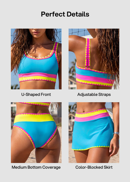 Dopamine Sporty 3 Piece Bikini Sets