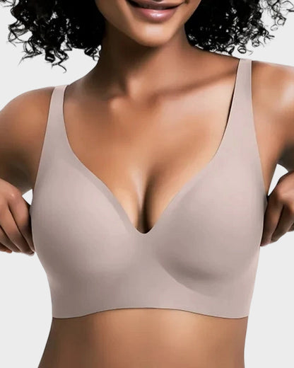 🔥Seamless Deep V Push-Up Wireless Jelly Bra