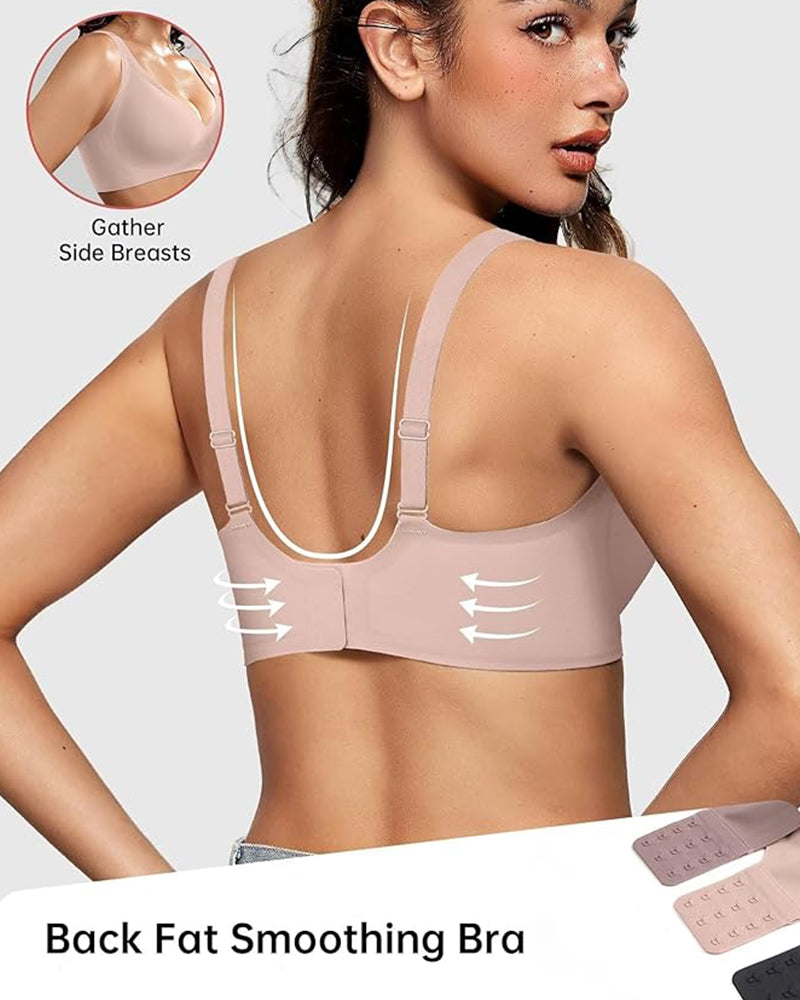 🔥Seamless Deep V Push-Up Wireless Jelly Bra