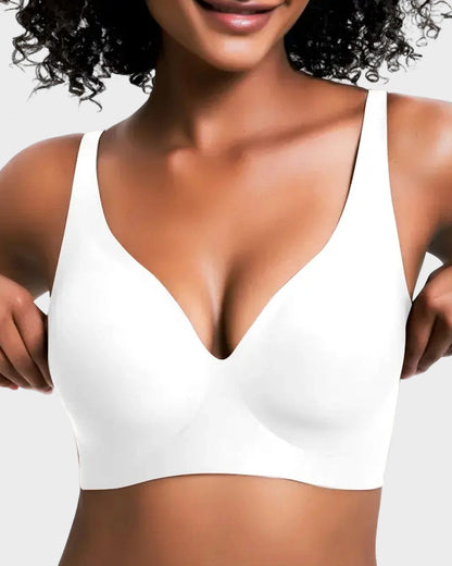 🔥Seamless Deep V Push-Up Wireless Jelly Bra